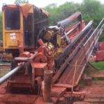 The machine is used for new pipeline construction