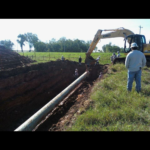 New pipeline construction supervised by lead engineer