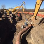 New pipeline construction with machineries